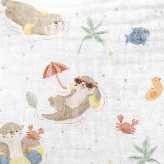 Cotton & Bamboo Terry Washcloth - Chill & Swim