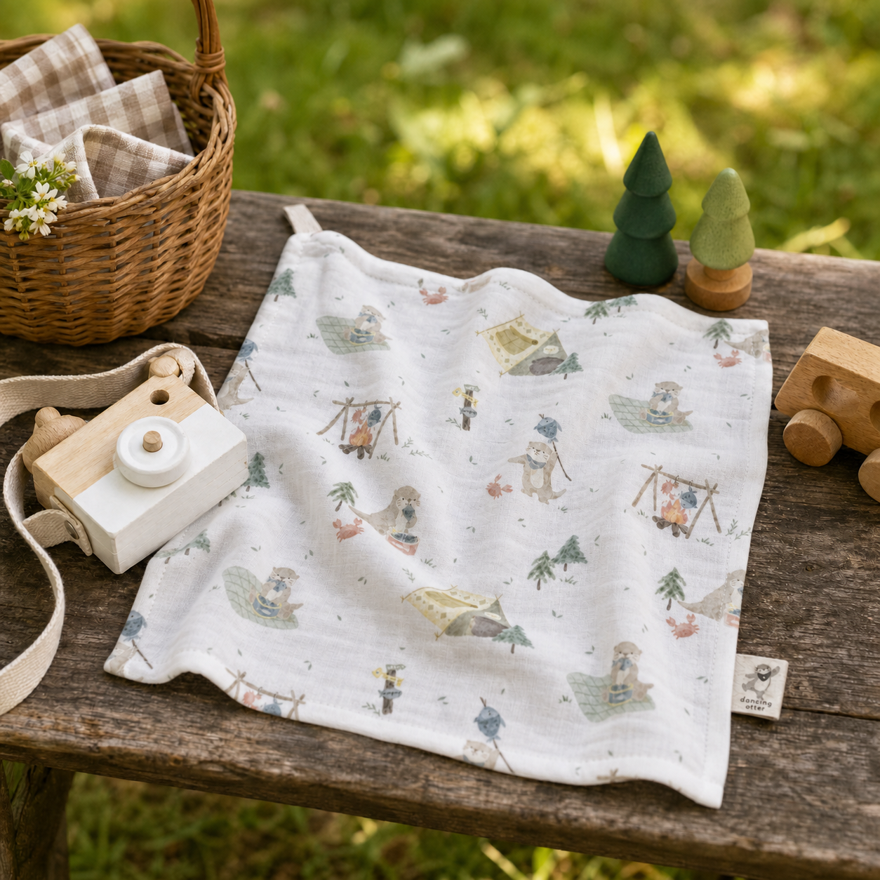 Bamboo Square Washcloth - Camping